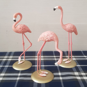 Bộ 3 tượng trang trí hồng hạc - Flamingo