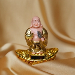 Tượng Phật Di Lạc năng lượng trên thỏi vàng